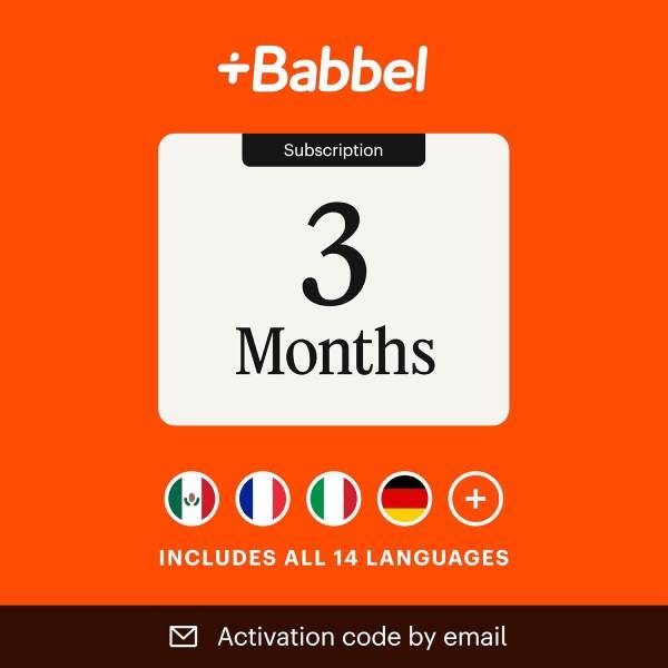 Babbel 3-Month Subscription, All 14 Languages